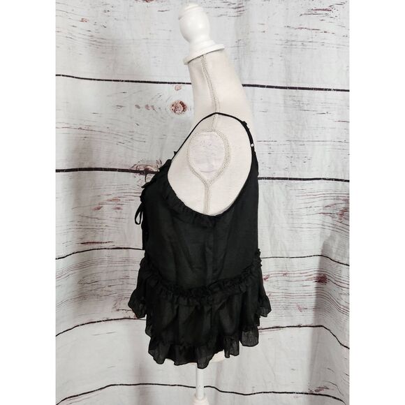 House of Harlow 1960 Ruffle Tie Front Cami Tank Size Medium - Picture 3 of 7